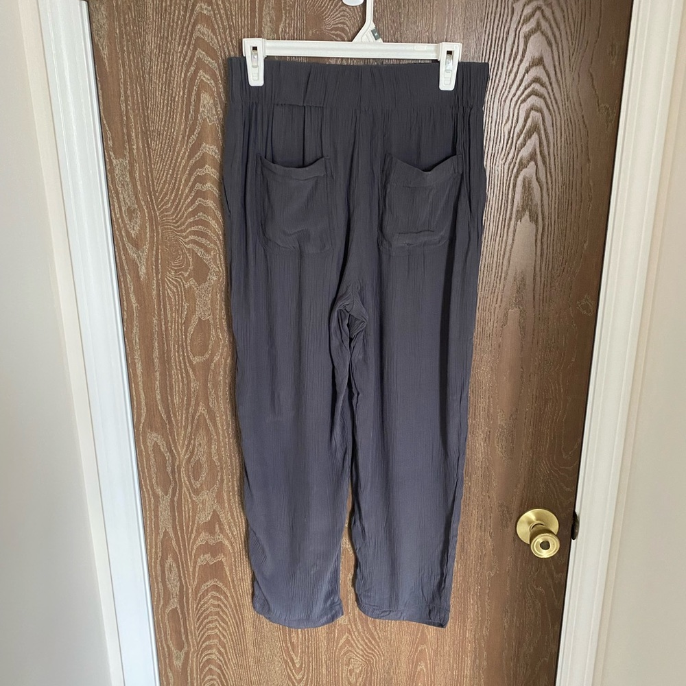 LOFT Straight High Rise Gray Pants - Picture 2 of 5